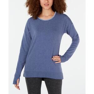 Ideology Womens Blanket-Stitch Cross-Back Top Size S